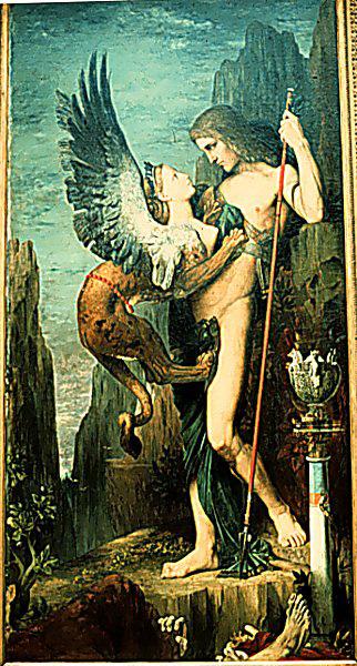 Gustave Moreau Oedipus and the Sphinx oil painting image